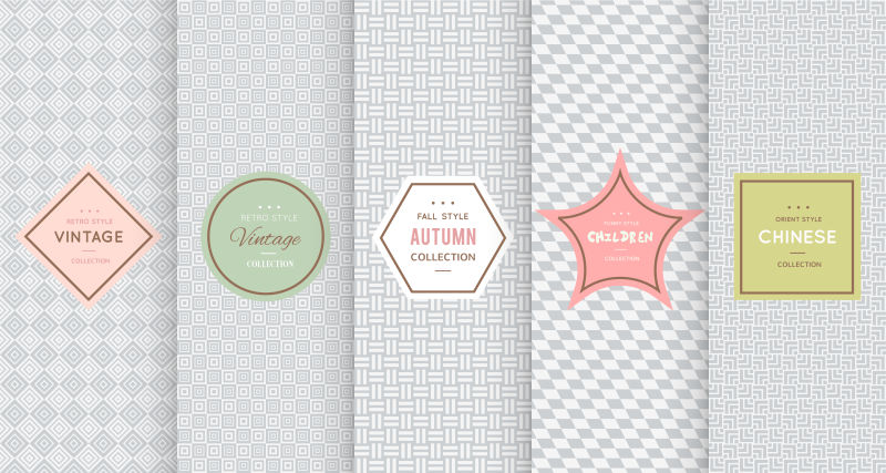 矢量浅色无缝装饰设计背景