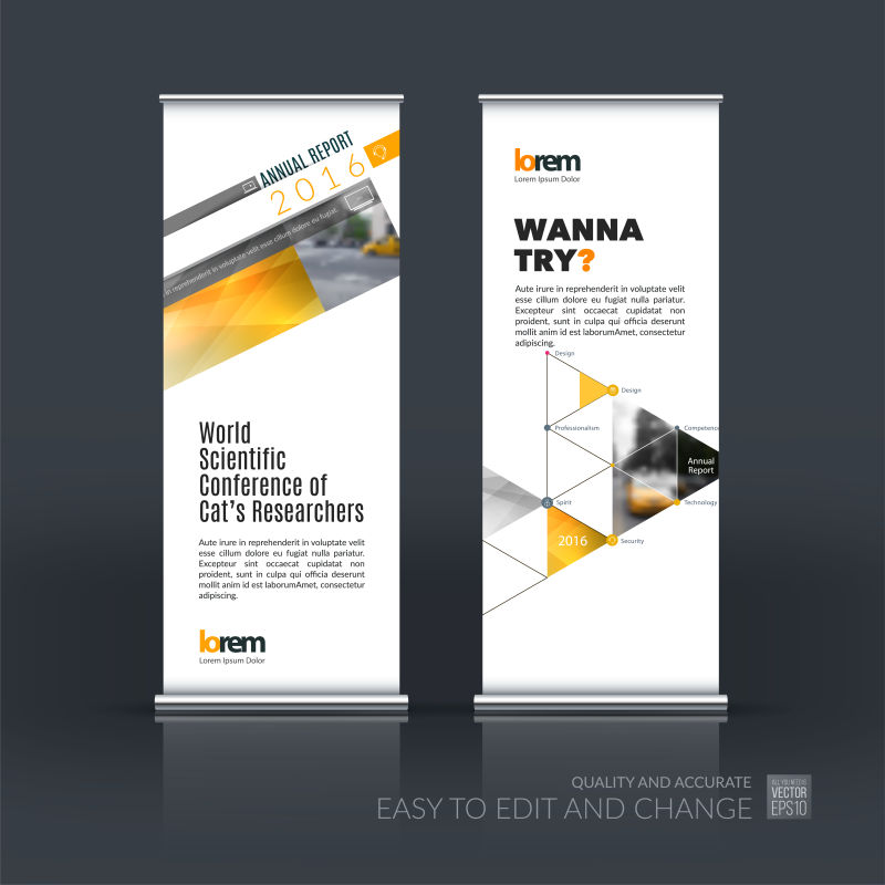 创意矢量现代竖横幅设计