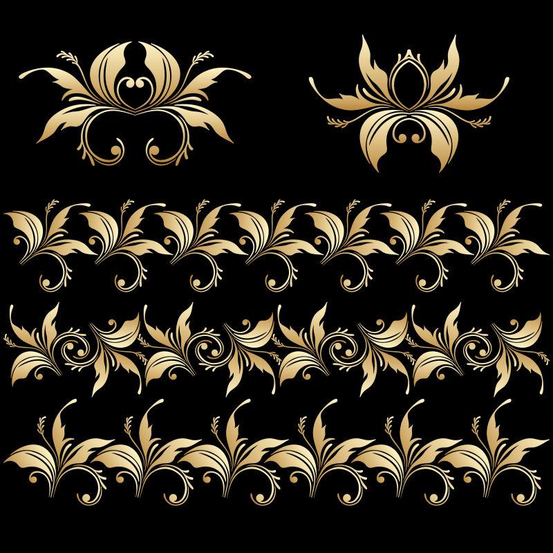 矢量集古典装饰花纹元素
