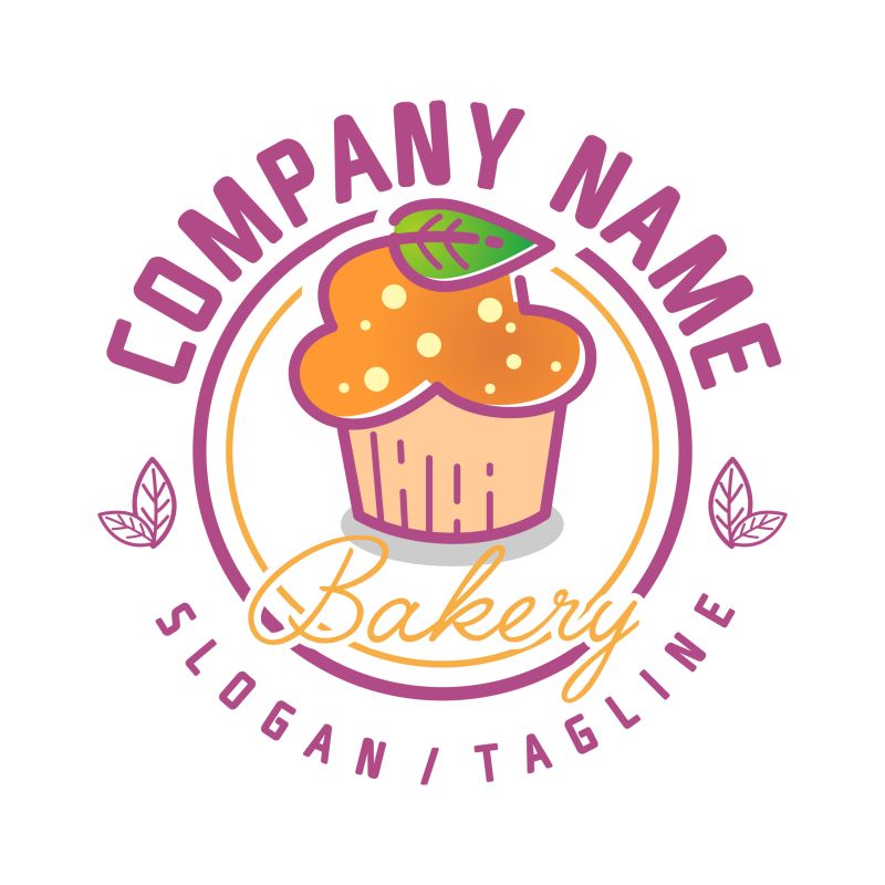 矢量的面包店创意标签