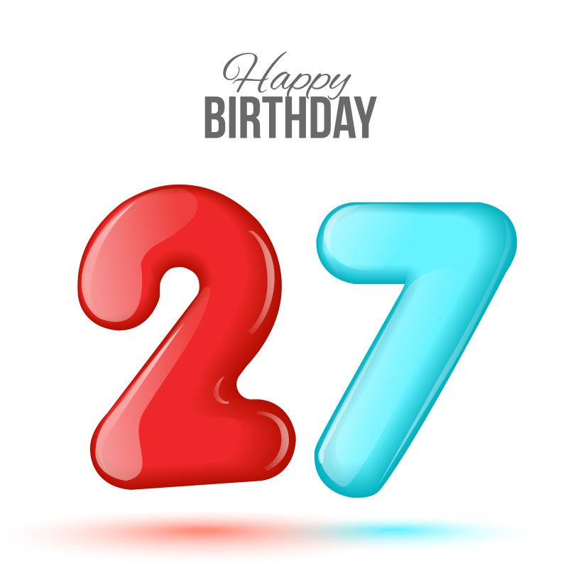 创意矢量生日数字设计