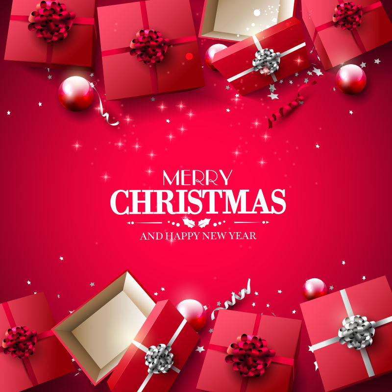 豪华的圣诞贺卡矢量设计