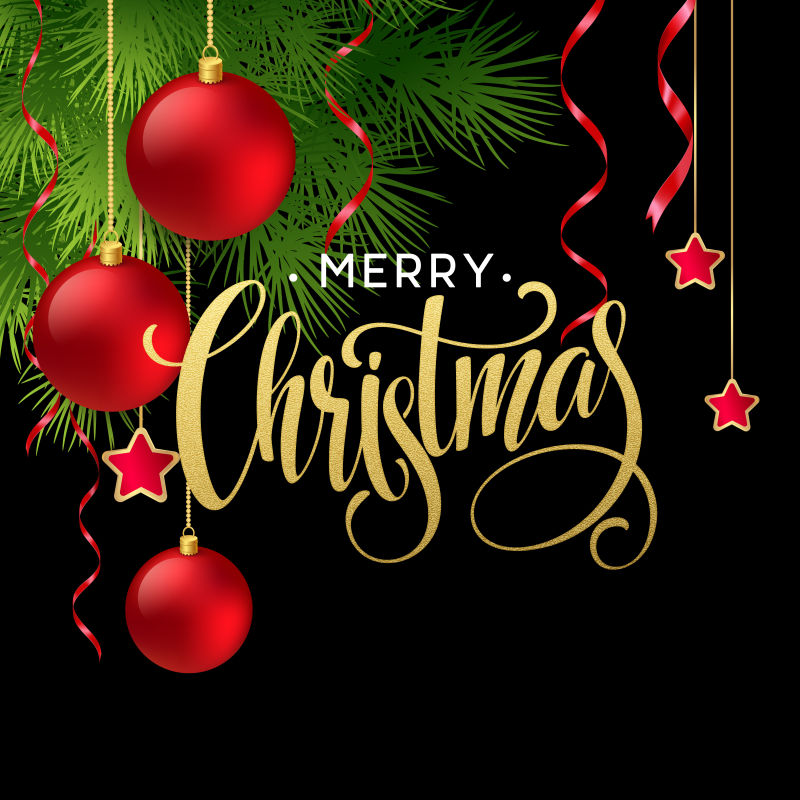 精美圣诞贺卡插图矢量设计