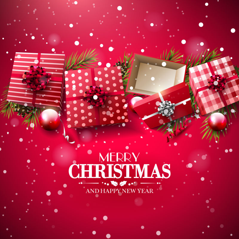 豪华圣诞贺卡矢量设计