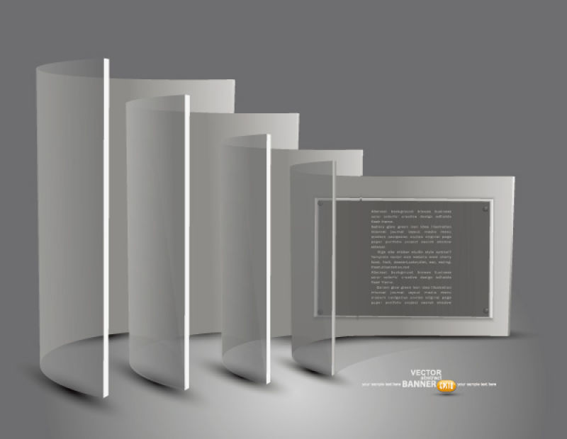 矢量的透明挡板插图