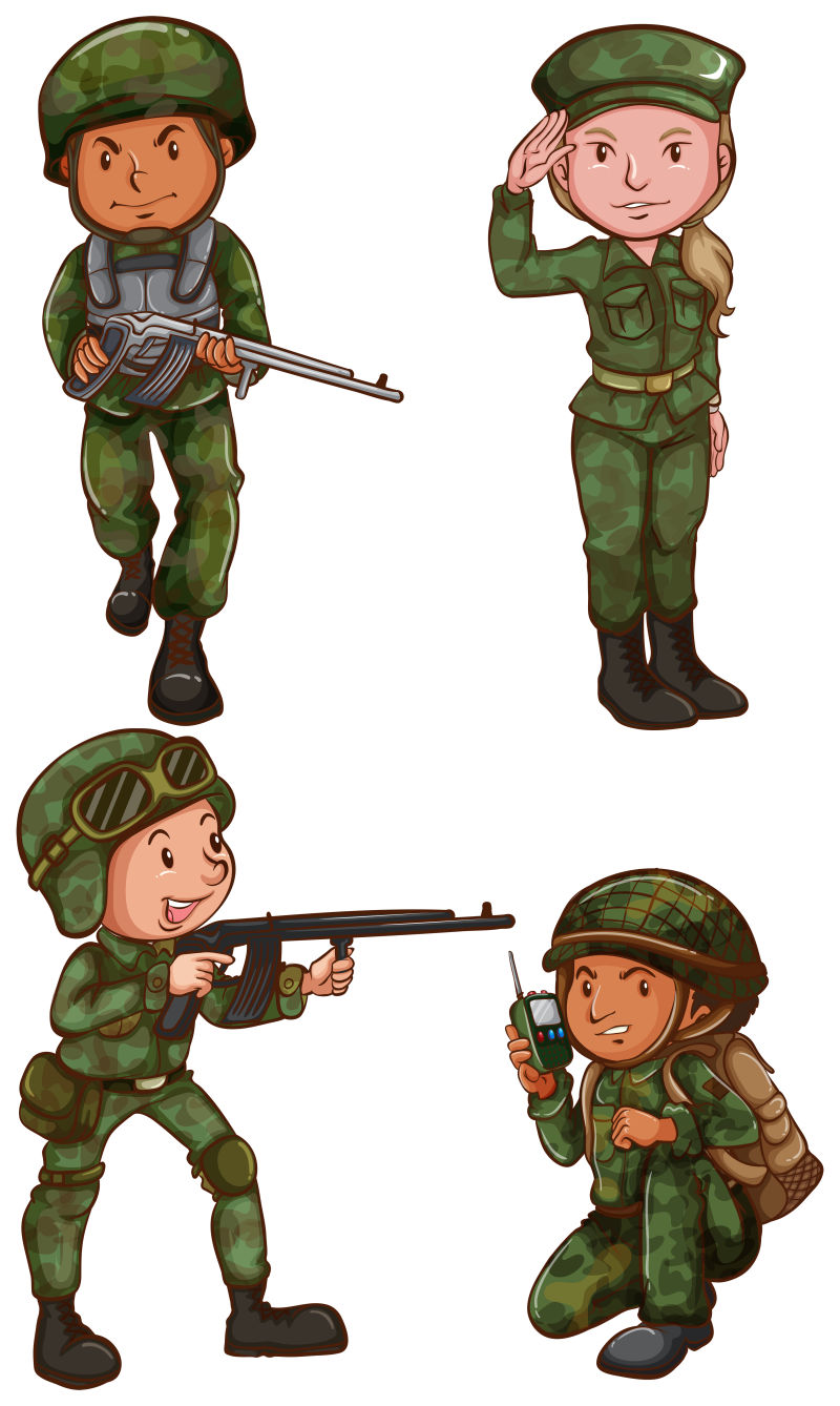 矢量卡通士兵图片 创意矢量卡通英勇的士兵插图素材 高清图片 摄影照片 寻图免费打包下载