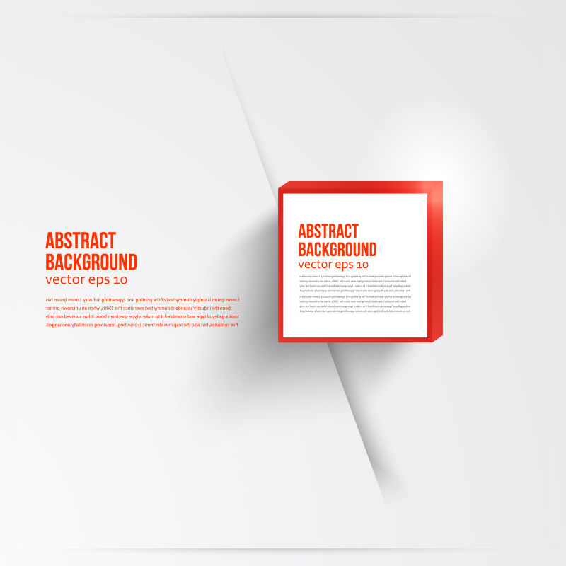 红色三维卡片矢量设计