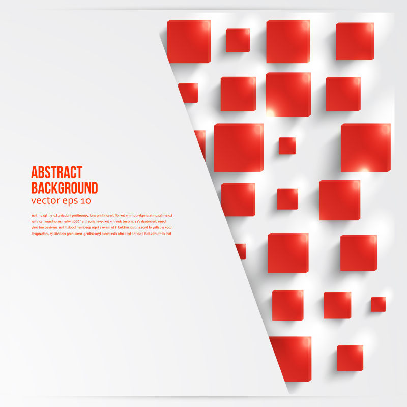 红色背景卡片矢量插图