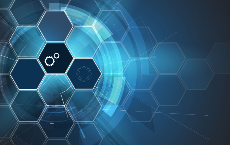 矢量的抽象六边形背景