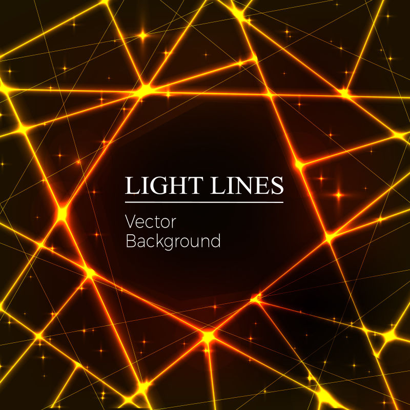 矢量的黄色光束插图