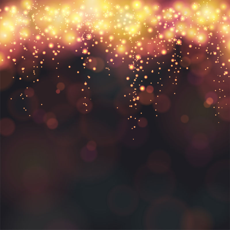 金色发光粒子矢量设计