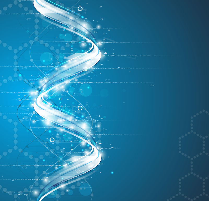矢量的分子图案技术背景设计