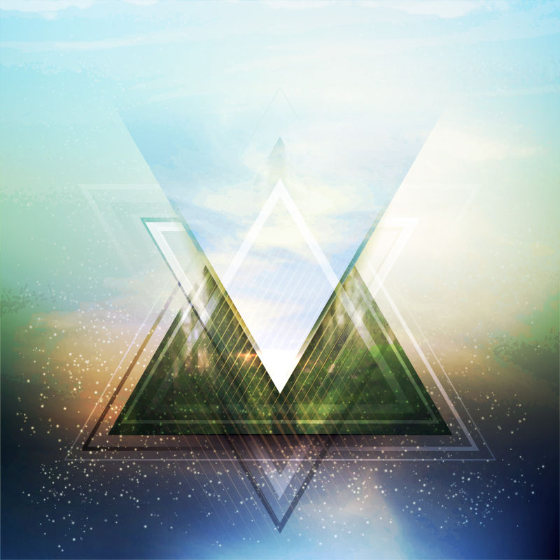 抽象的三角图案矢量背景