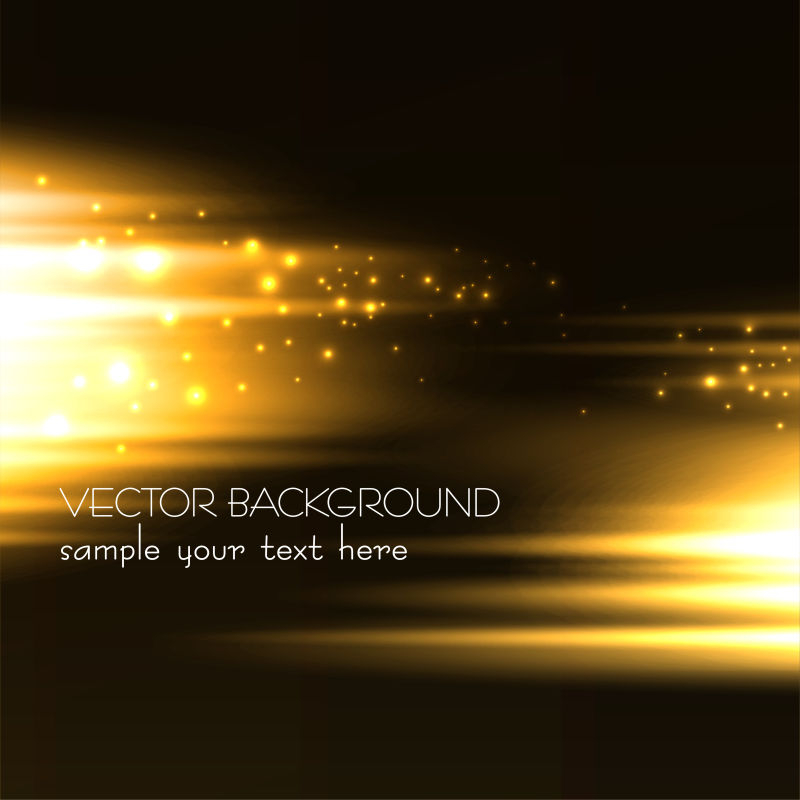 矢量金色光束背景