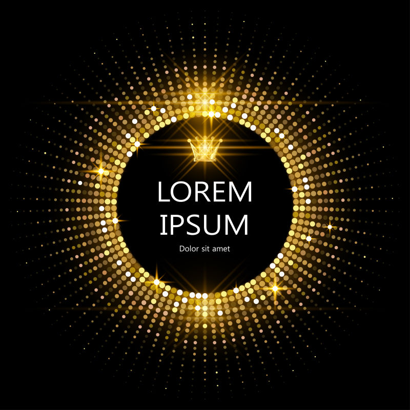 矢量的抽象金色光环