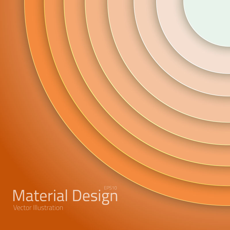 橘色的环形背景矢量设计