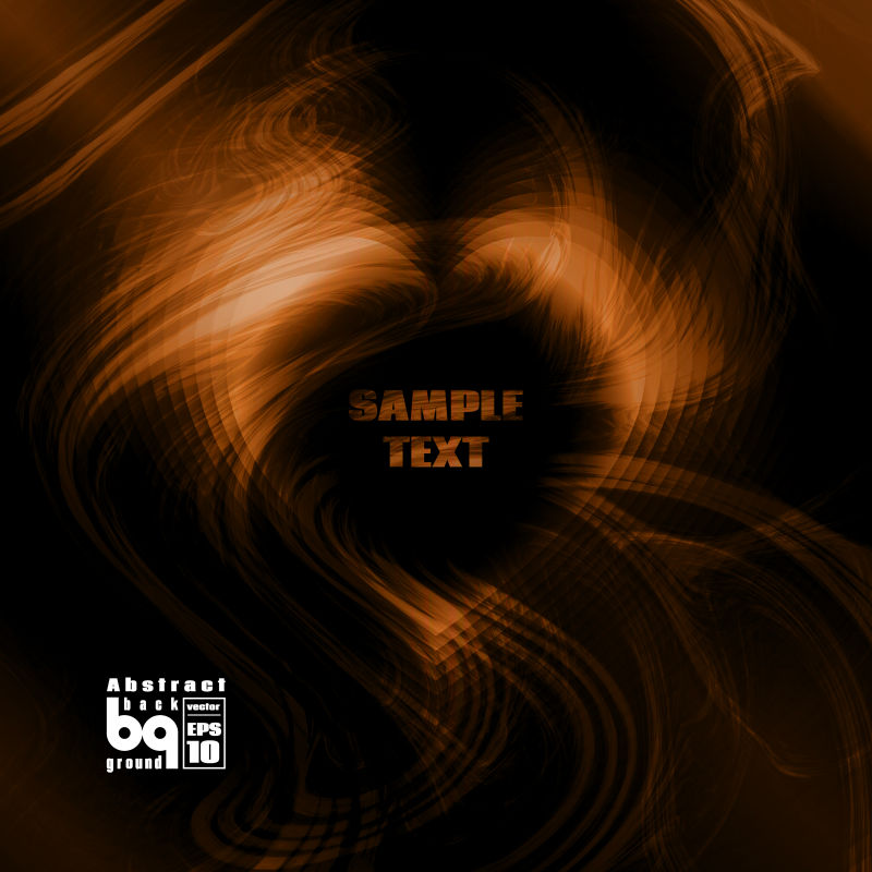 矢量的橙色爱心图案背景