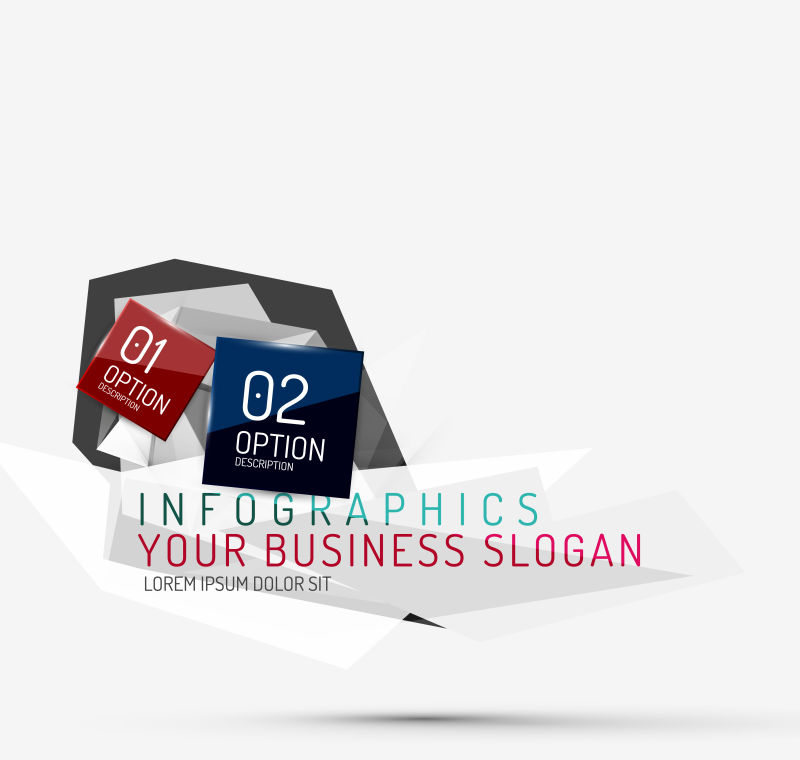 矢量现代商业多边形抽象设计