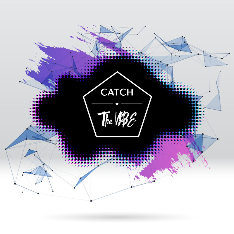 矢量三角形点阵格子和牛仔标签