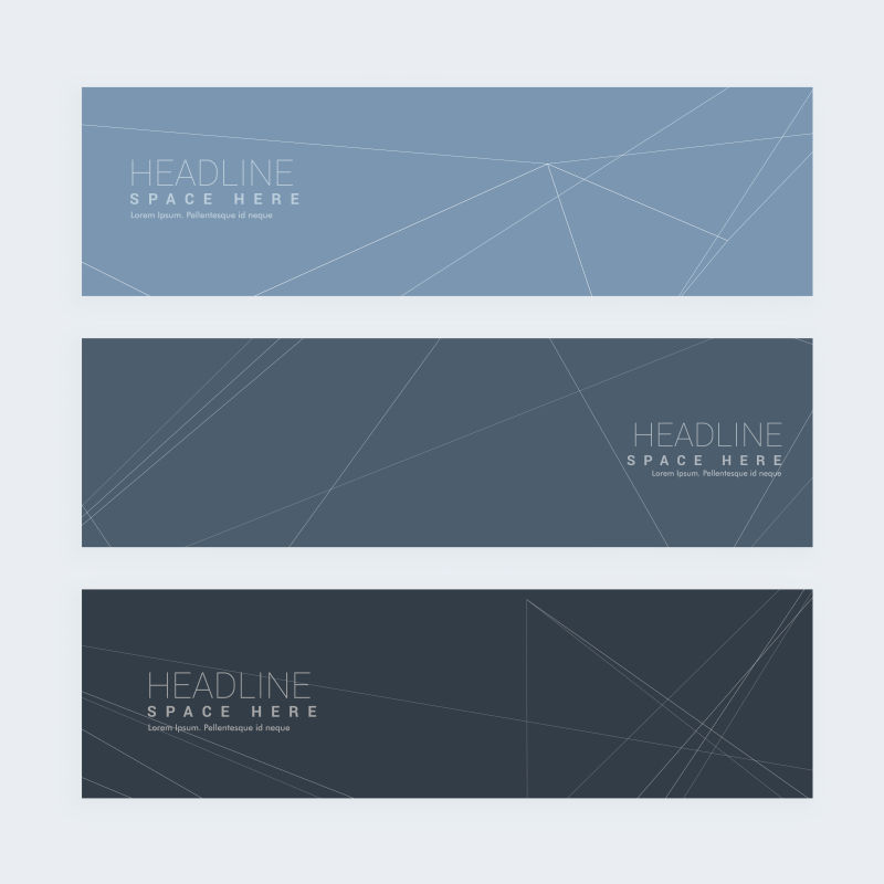 灰色抽象背景横幅矢量设计