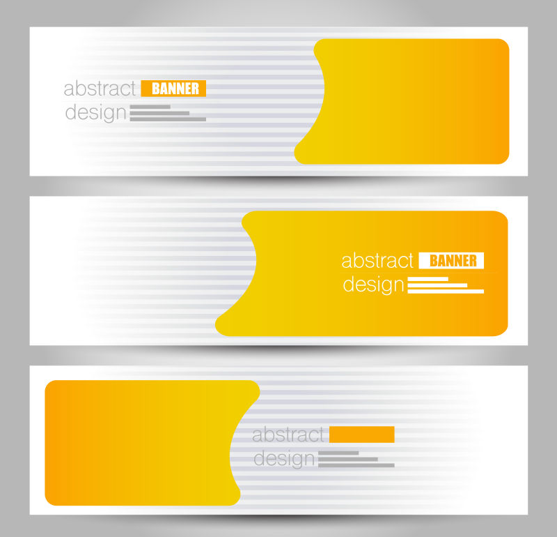 橙色商业横幅矢量设计