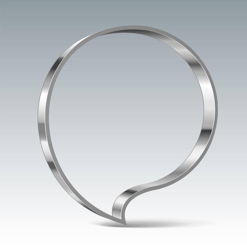 闪亮的金属旗帜设计矢量