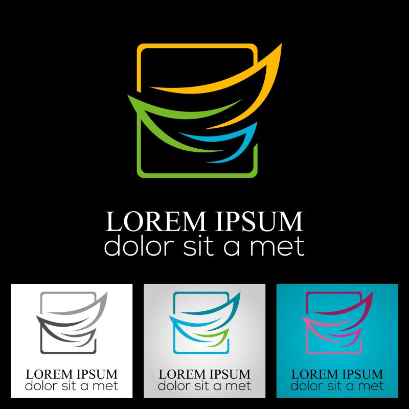 矢量波矢符号公司标志的创意设计