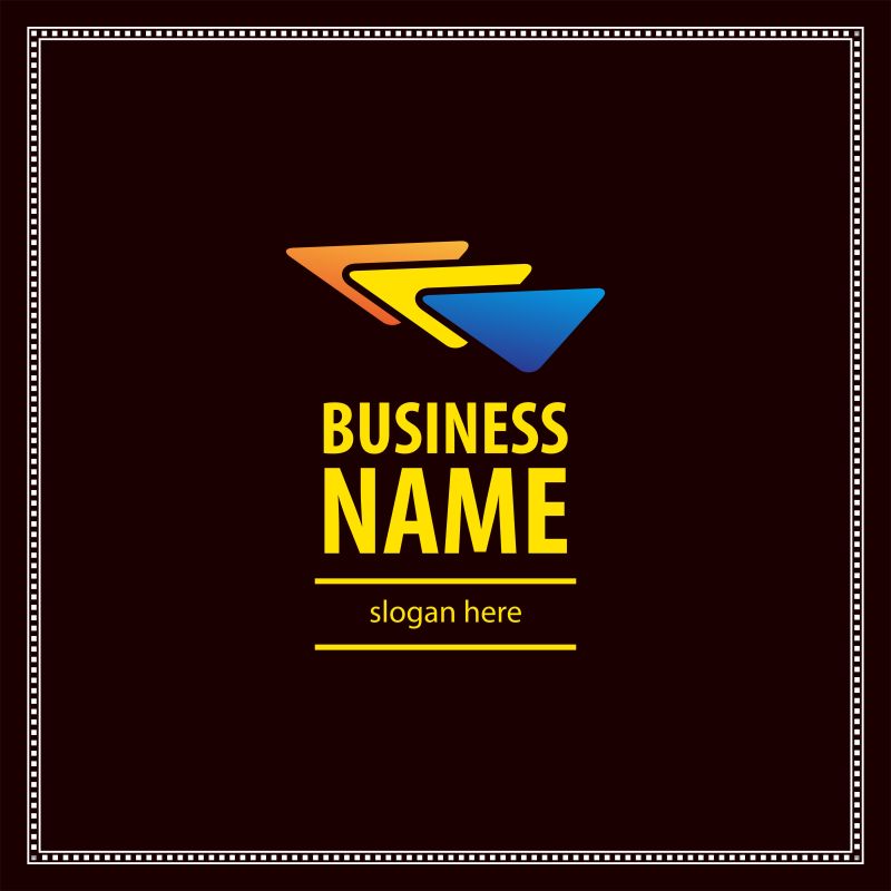 抽象三角元素的矢量标志