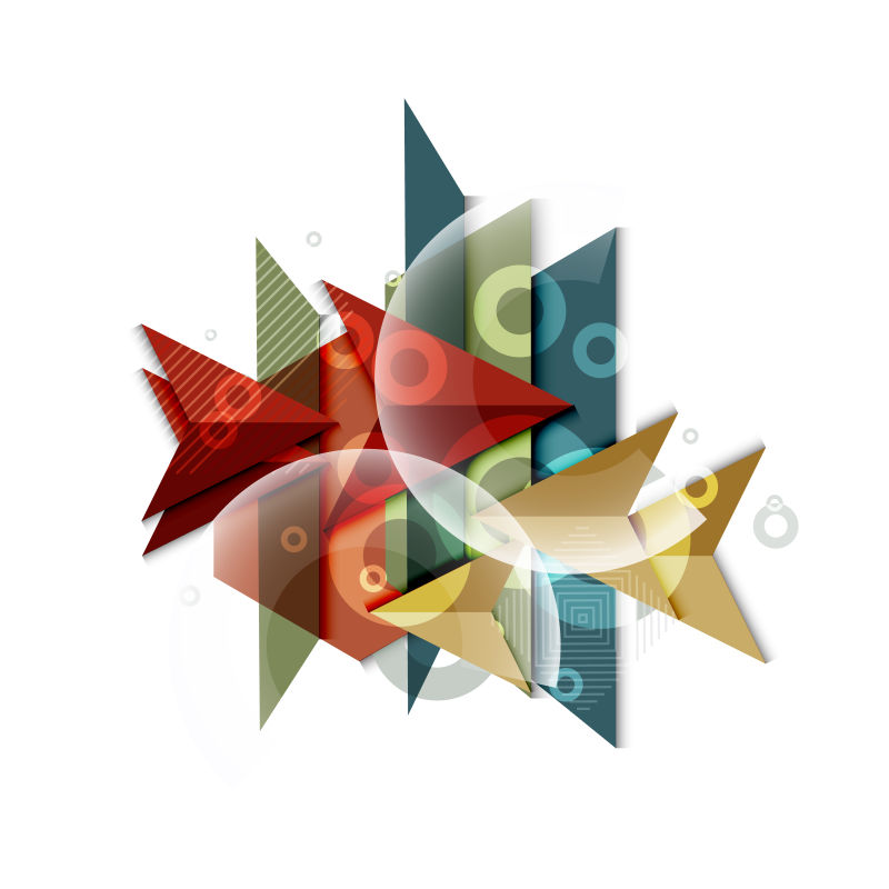 彩色矢量几何抽象图形