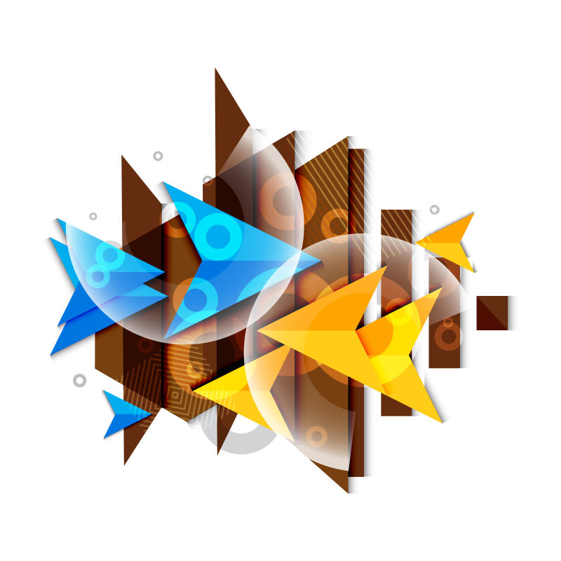 彩色矢量抽象几何图形背景