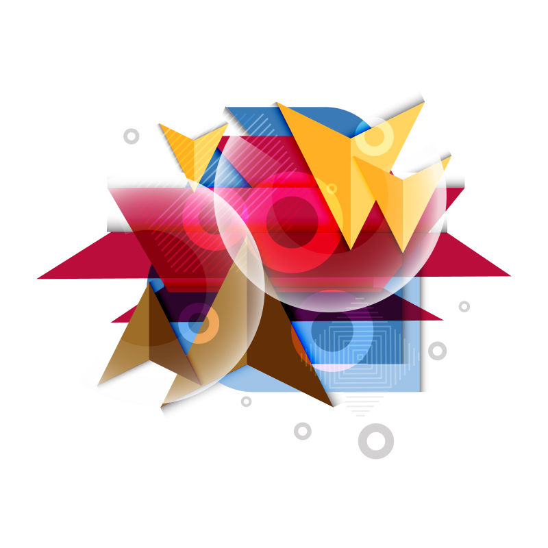 彩色抽象矢量几何图形