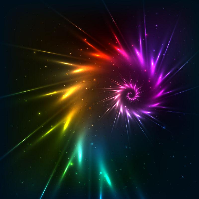 螺旋矢量彩色抽象背景