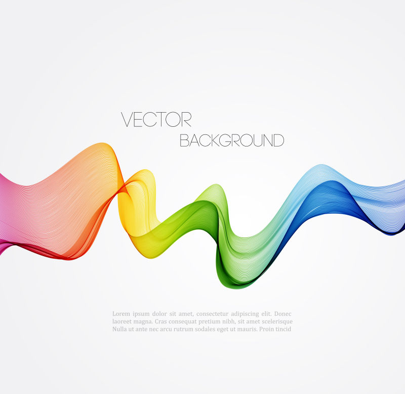 矢量的彩色曲线图案