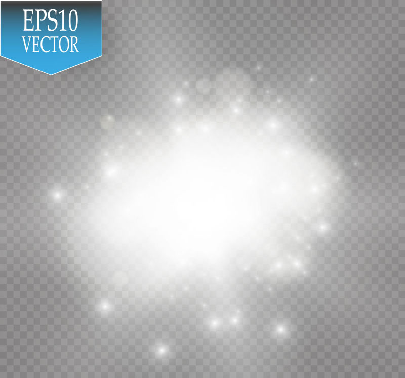 创意矢量白色闪亮灯光设计背景