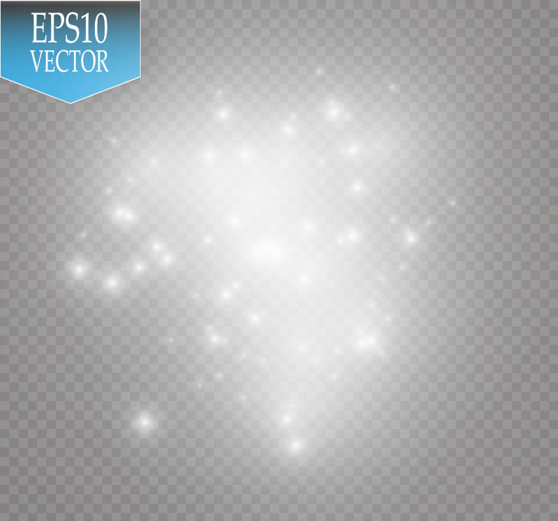 创意矢量白色半透明灯光效果设计元素