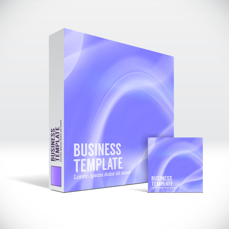 矢量抽象紫线包装盒
