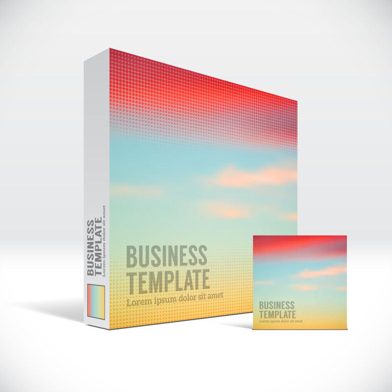 矢量抽象天空包装盒
