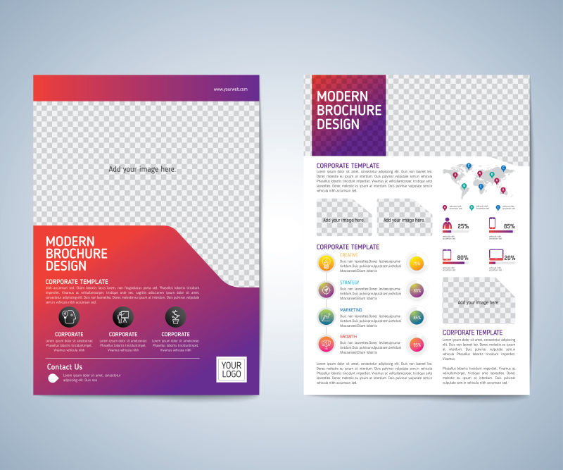 矢量的现代商业年报设计