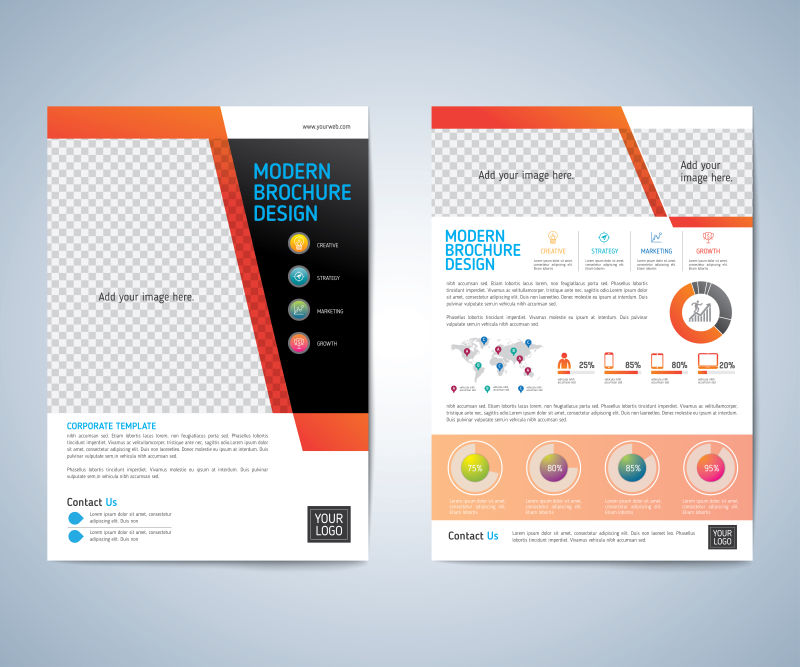 矢量的现代商业报告设计