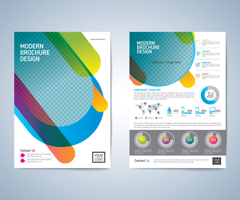 矢量创意商业传单