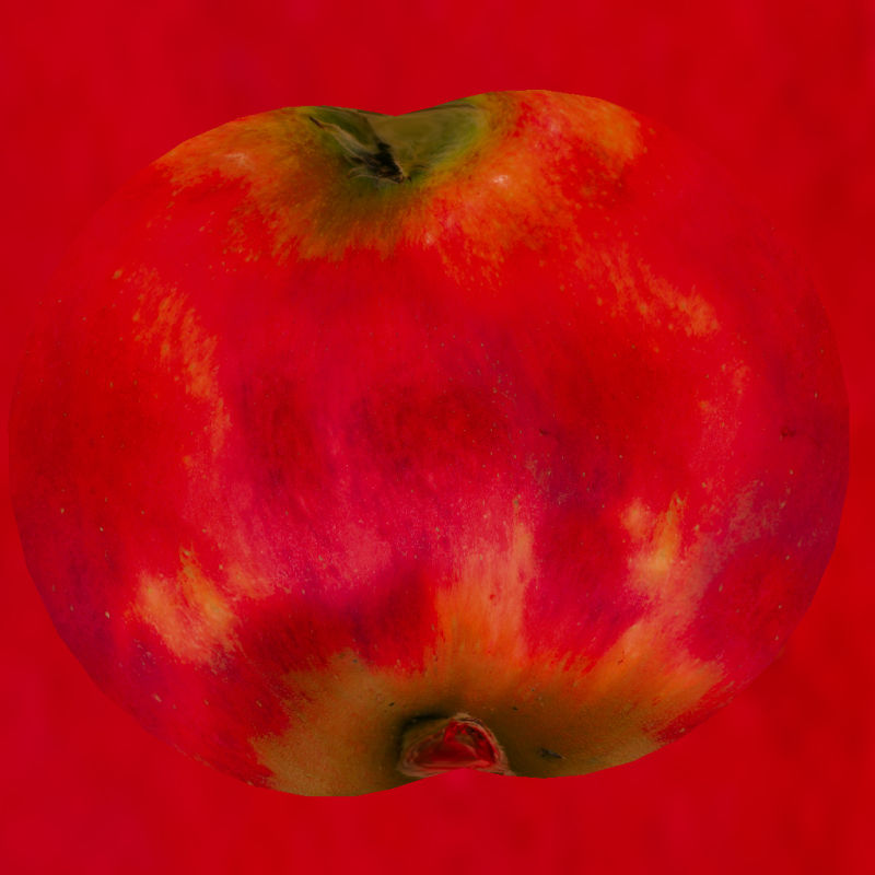 红色背景中的苹果