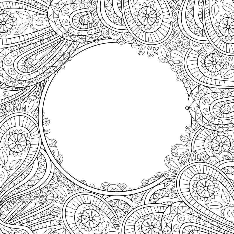 手绘Zrangle风格矢量圆框