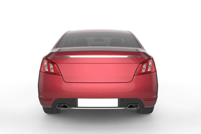 白色背景上的红色汽车