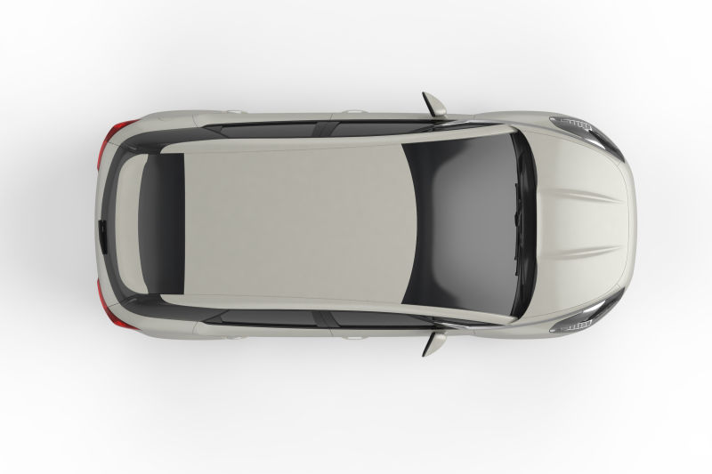 白色背景上的创意设计汽车