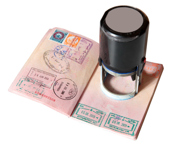 签证邮票