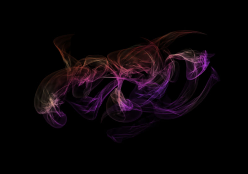 粉色缭绕的烟雾