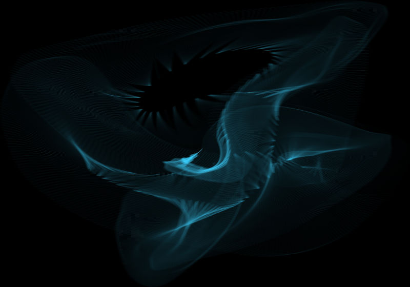 蓝色扭曲的烟雾光线