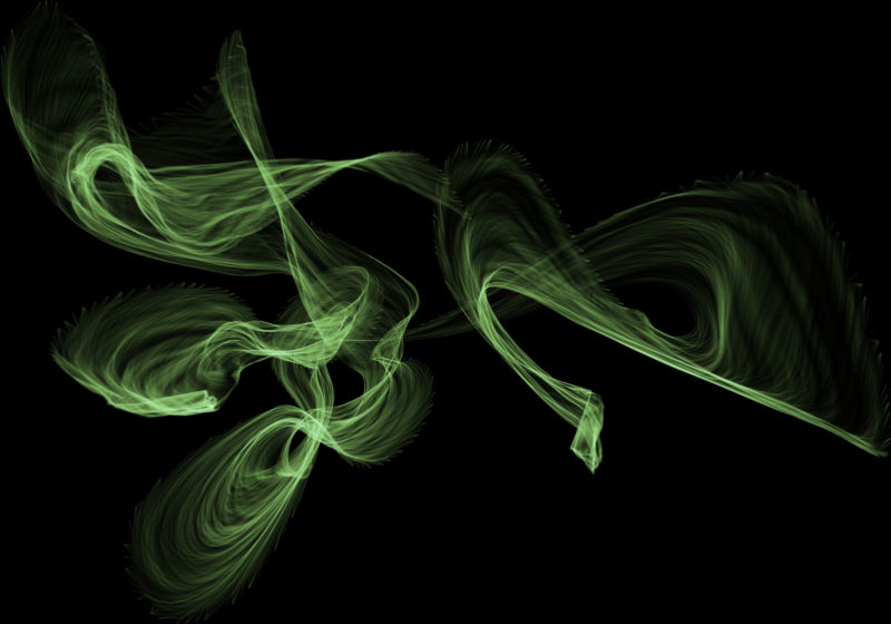 创意绿色的烟雾设计
