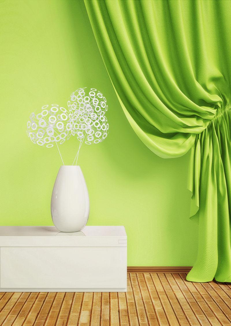绿色背景墙室内设计