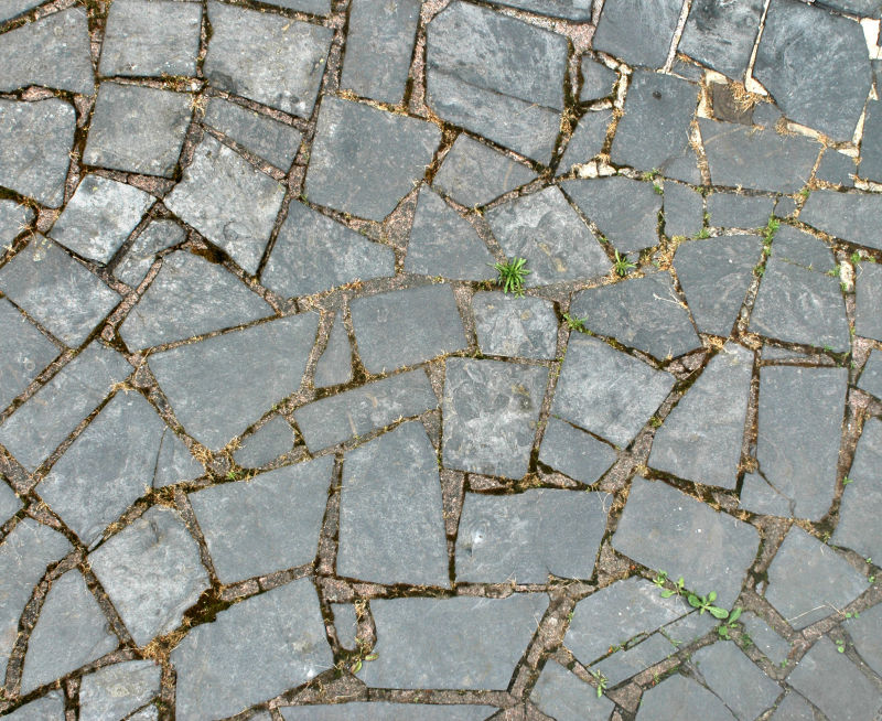 旧石板铺设背景